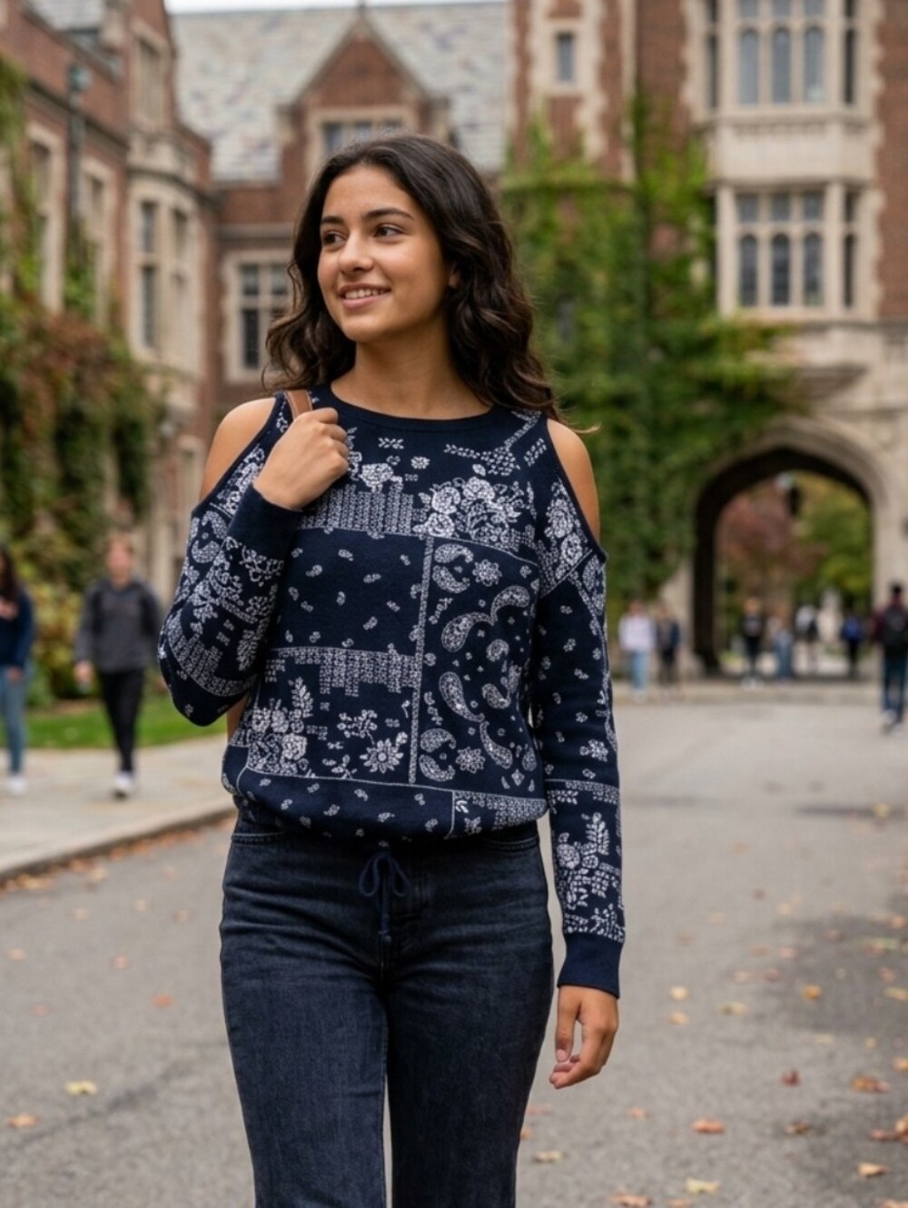 Black and White Patterned Sweater